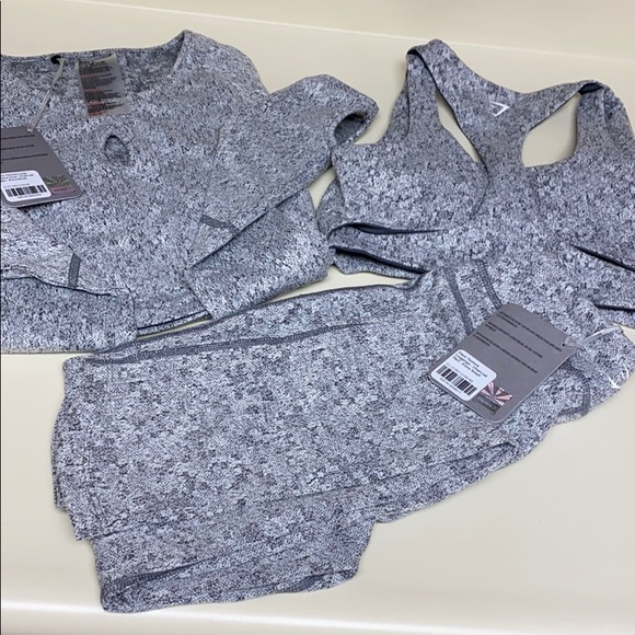 Gymshark Pants - GymShark XS Charcoal Fleur